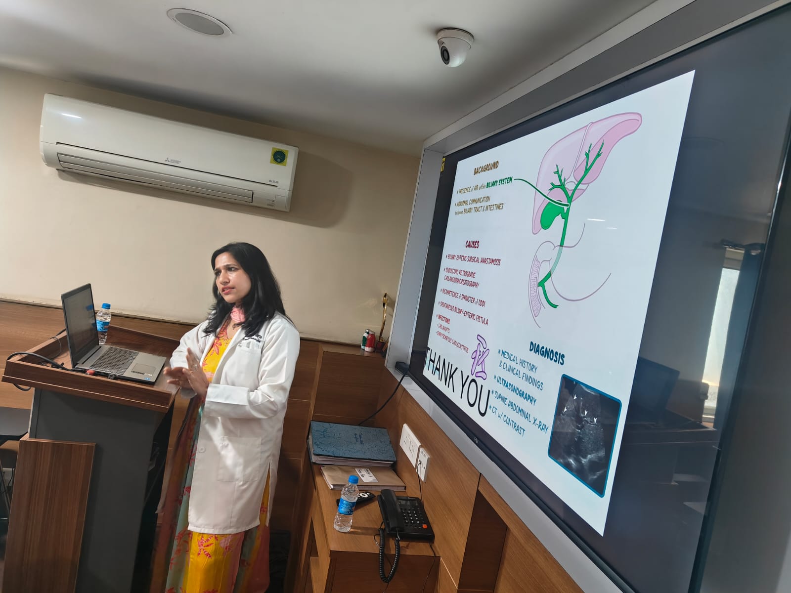 A case as ‘Review of two cases on Cholecystoduodenal Fistula’ by Dr. Saumya Gupta, Consultant Radiologist on 30th April 2026