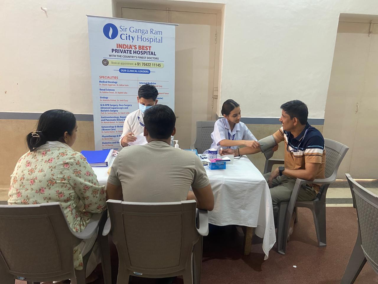Health Checkup Camp at Birla Mandir, Gole Market on 04th April 2026