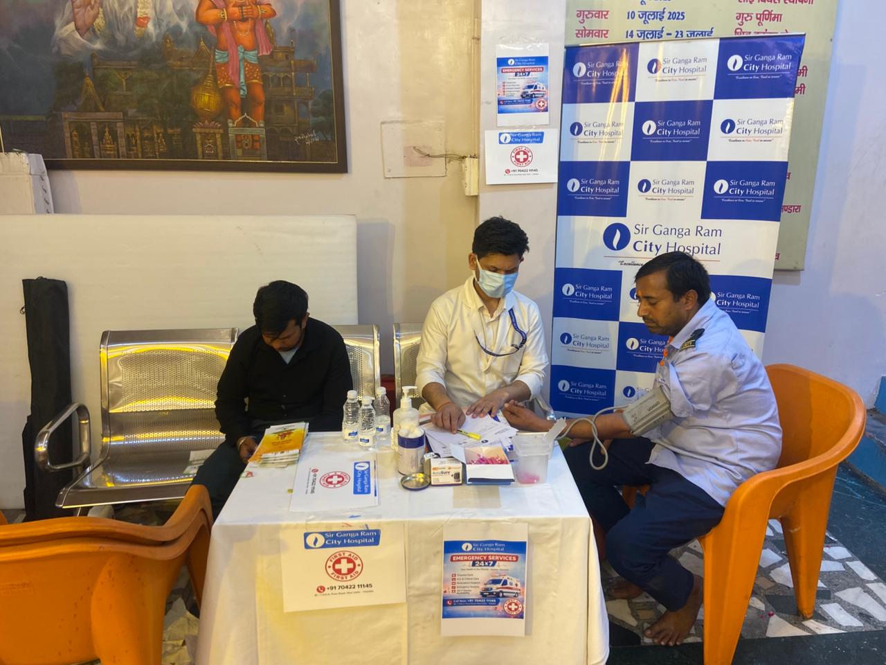 Vitals Checkup Camp in Hanuman Mandir, Jhandewalan on 02nd April 2026